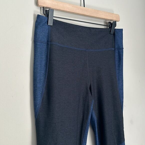 Outdoor Voices Leggings Womens Blue Two Tone Color Block Activewear Size L - Picture 4 of 8